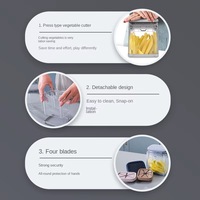 Pemotong Buah Multifungsi Modern Plastik Manual Stainless Steel dengan Wadah, Aman untuk Oven, Aksesoris Dapur untuk Apel dan Kentang
