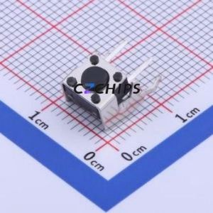 K2-1102AQ-A3SW-01 Tactile Switch Bent Lead Through Hole,6x6mm Switch 1.8N Right Angle Insert 6mm 6mm - Product Image 1