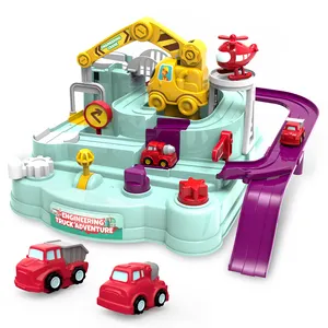 רכב הרפתקאות מסלול צעצוע מכוניות דרך מחסומים גדול הרפתקאות Macaron רכבת מדריך מסלול אינטראקטיבי משחק