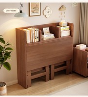 Bureau de travail au design exquis, style minimaliste en bois, avec étagères ouvertes pour petits espaces