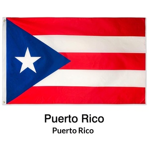 Bandiere di Porto Rico e Bandiere di Tutti i <span class=keywords><strong>Paesi</strong></span> del <span class=keywords><strong>Mondo</strong></span> in Poliestere con Stampa Etichetta, Forma Rettangolare, Confezionate - Product Image 1