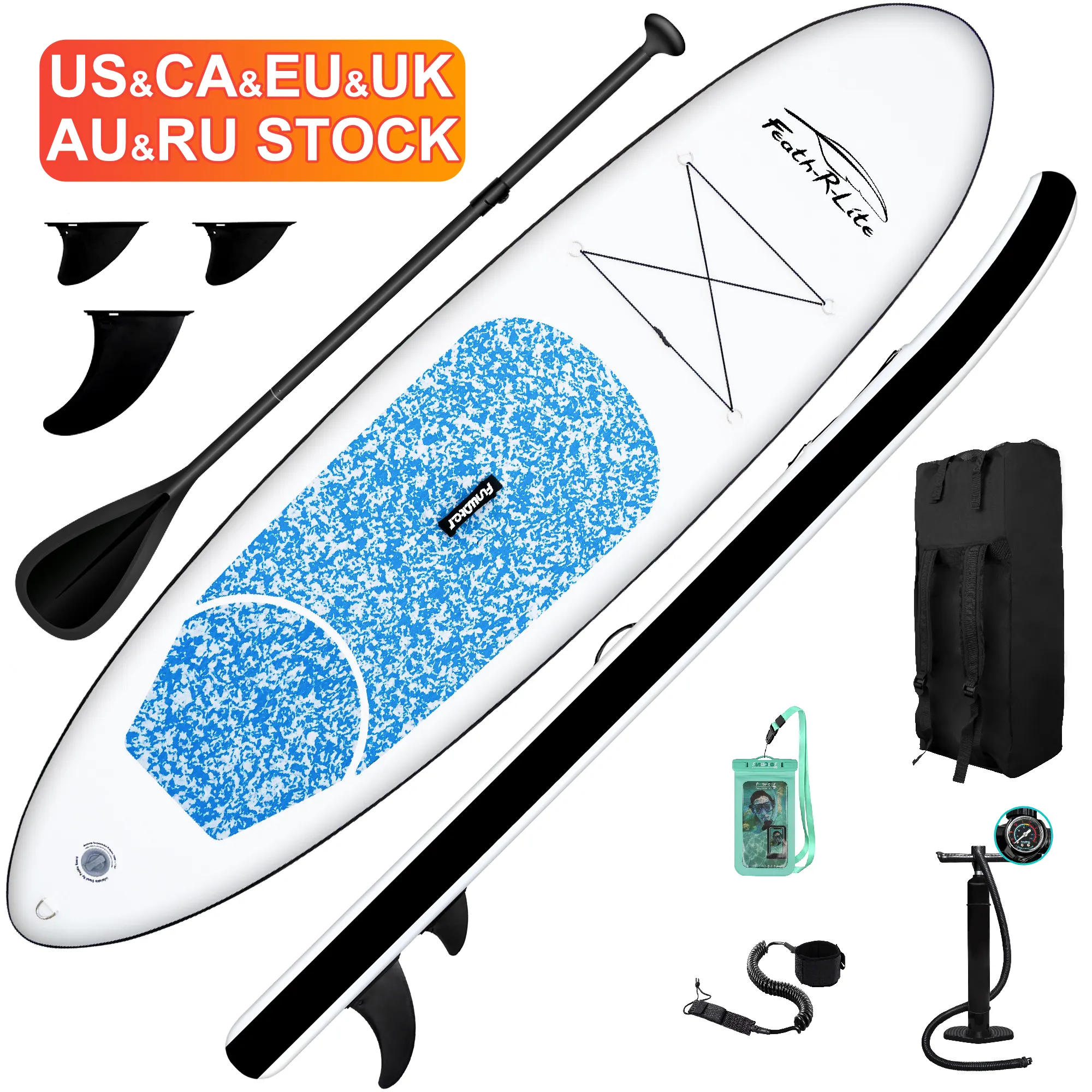 FUNWATER-Tabla de paddle profesional inflable para surf, tabla de surf de 10 pulgadas, precio barato, OEM, envío directo