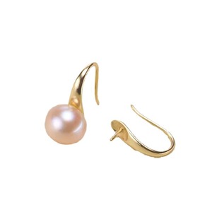 WENCHI S925 <b>Silver</b> DIY Pearl Accessories Earrings with 7-9mm Flat Beads Model 11409 Elegant Empty Personalized Designs China - Product Image 3
