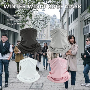 Fleece <b>neck</b> gaiter <b>warmer</b> Polyester tube style scarf Cold weather face mask Windproof winter scarf - Product Image 1