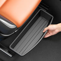 Boîte de rangement sous le siège de voiture, organisateur de voiture en plastique pour petits objets, installation sans outil pour accessoires intérieurs de voiture