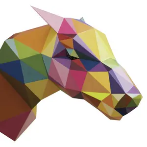 2022 vendita calda Logo personalizzato Pop Art scultura in fibra di vetro scultura animale geometrica per la decorazione