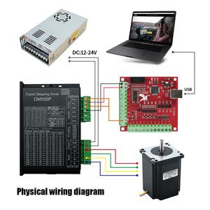 محرك Nema23 طراز 57HS76 DM556P مع مجموعة منظم السرعة، محرك خطوي Nema 23 بقوة 2 نيوتن متر للاستخدام في آلات التحكم الرقمي بالحاسوب - Product Image 4