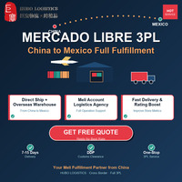 Agent d'expédition transfrontalière Mercado Libre Chine-Mexique : Fulfillment complet 3PL avec livraison rapide et conteneurs 20/40GP