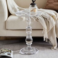 Table d'appoint minimaliste créative en acrylique transparent, table basse de luxe légère et transparente pour salon