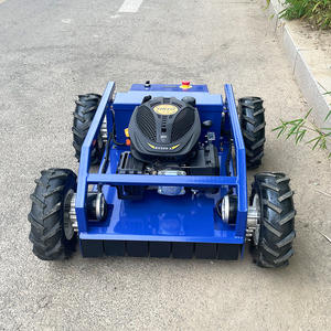 รถตัดหญ้าแบบล้อ 4 ล้อ ขับเคลื่อนด้วยรีโมทคอนโทรล หุ่นยนต์กำจัดวัชพืช ระบบบังคับเลี้ยวแบบ Zero Steering รถแทรกเตอร์ตัดหญ้าขับเคลื่อนด้วยตัวเอง 9 แรงม้า 225 ซีซี - Product Image 2