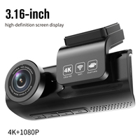 Caméra de tableau de bord de voiture 4K Ultra HD grand angle 170 degrés Type-C double objectif vision nocturne enregistrement en boucle moniteur de stationnement service OEM personnalisable