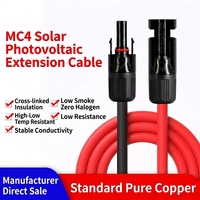 Cable de Almacenamiento de Energía Solar Fotovoltaica Personalizado de 4 mm² y 6 mm² con Conector MC4 para Almacenamiento de Baterías de Paneles Solares