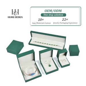 Hộp đựng trang sức cao cấp bán buôn, bộ trang sức, hộp trang sức lưới góc vuông màu xanh đậm dành cho nhẫn, mặt dây chuyền, vòng cổ, bông tai - Product Image 2