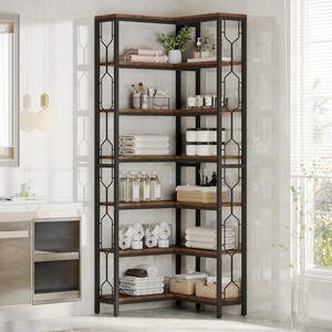 Tribesigns angolo industriale <span class=keywords><strong>Etagere</strong></span> libreria in legno scaffale di stoccaggio biblioteca studente - Product Image 2