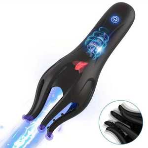 Männlicher Mastur bator Penis Vibrator 3 in1 Penis massage mit 10 Modi Puls & 5 lecken der Zunge, 360 ° Körner Stimulation Sexspielzeug - Product Image 1