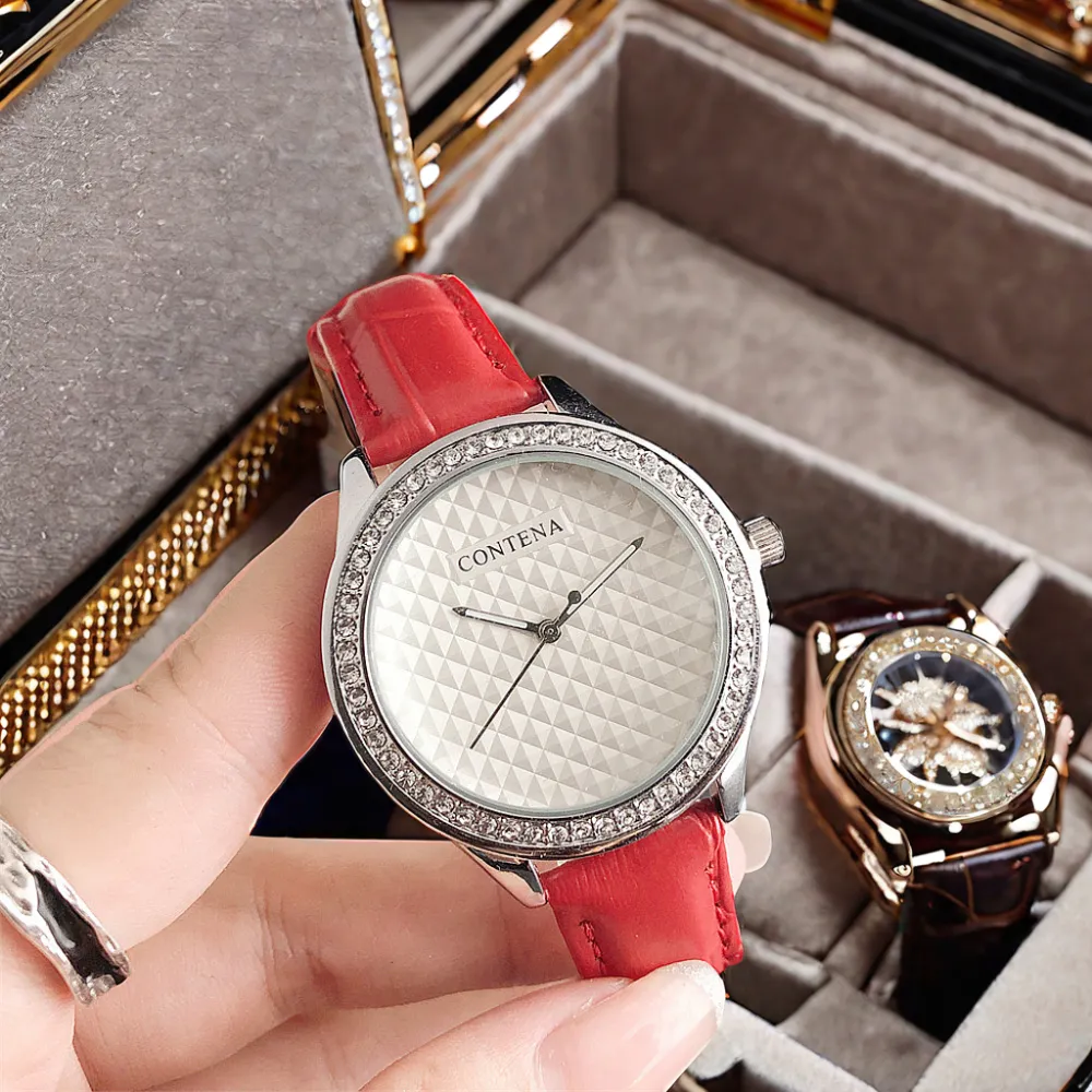 숙녀 손목을위한 맞춤형 개인 라벨 시계 고급 가죽 커플 시계 저렴한 가격의 다이아몬드 시계