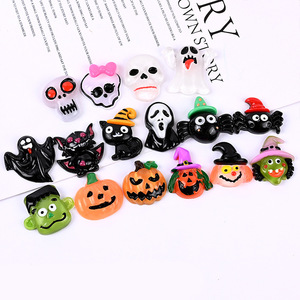 CHENXI New Arrival 100pcs Halloween Black Spider Resin Charms DIY Crafts Decorations for Home Fridge Cup Hairpin Charms - Product Image 4
