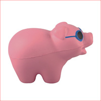 Lunettes en forme de cochon en mousse de polyuréthane (PU) ; Jouet anti-stress à presser pour enfants ; Nouveau style, qualité export, simulation animale en PU