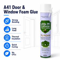 Pistolet à mousse polyuréthane A41 750 ml, mastic haute expansion pour l'installation de portes et fenêtres en aluminium, travaux de construction