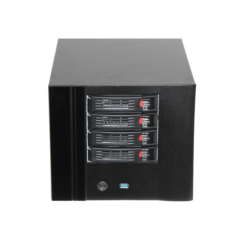 Оптовая продажа Заводская цена 4 bay сервер случае сети nas сервер хранения мини itx случае с горячей замены