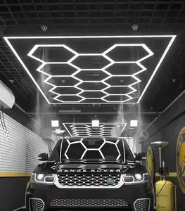 Светодиодный потолочный светильник для гаража E-top, шестигранная сотовая лампа, светодиодный светильник для автомобиля