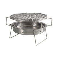 Barbecue portable pliable à charbon de bois, barbecue de table d'extérieur en acier inoxydable fumoir BBQ pour la cuisine en plein air et le camping