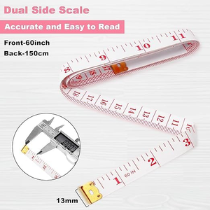 Ruban à mesurer souple et plat pour couture, plusieurs couleurs, 1,3 cm x 1,5 m, pour mesurer le corps, mini mètre centimétrique - Product Image 2
