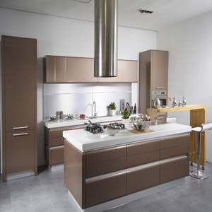 Armoire de cuisine de luxe légère, haute brillance, armoire de cuisine laquée, prête à assembler, armoires de cuisine modernes - Product Image 6