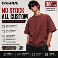 T-shirt Homme Personnalisé OEM, Coupe Boxy, 300 GSM, Effet Délavé Acide, Graphique Vieilli |   T-shirt en coton oversize streetwear