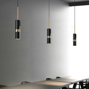 Lámparas Colgantes Pequeñas, Focos LED GU10, Tubo Largo Cilíndrico, Atenuables, Downlights LED Negros - Product Image 2