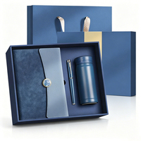 Ensemble cadeau d'entreprise personnalisé avec logo, vente en gros, carnet en cuir PU, stylo en métal, bouteille d'eau, papeterie de bureau, coffret cadeau
