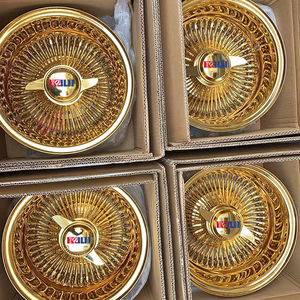 ล้อซี่ลวดสีทอง 13x7 นิ้ว 72/100 แบบตรง สีทองทั้งหมด 2 แถบ แบบถอดได้ - Product Image 5