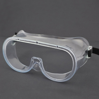 Stock d'usine en Chine, vente en gros de lunettes de sécurité anti-buée Medic, lentille transparente standard CE, sangles noires, lunettes de sécurité transparentes de laboratoire anti-UV