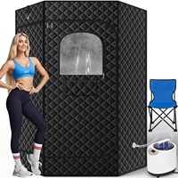 Tente de sauna portable individuelle en acrylique à chauffage rapide pour la récupération, cabine de vapeur pour la maison