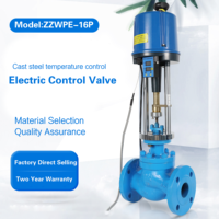 Vanne de contrôle de température auto-commandée en acier moulé ZZWPE-16C, vanne de contrôle de température, vanne de contrôle d'eau chaude et de vapeur