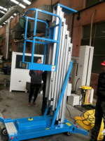 Plateforme élévatrice mobile monomât en aluminium, électrique et hydraulique, robuste, gain de place, capacité 150 kg, pour levage vertical de personnel