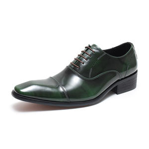 Zapatos de Vestir Elegantes de Cuero Italiano para Hombre, Modelo 2025, con Cordones, Ligeros y de Punta Puntiaguda - Product Image 2