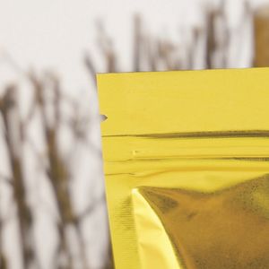 China precios de fábrica de plástico por mayor Glod foil Stand Up amarillo <span class=keywords><strong>bolsa</strong></span> de embalaje de alimentos con ventana - Product Image 3