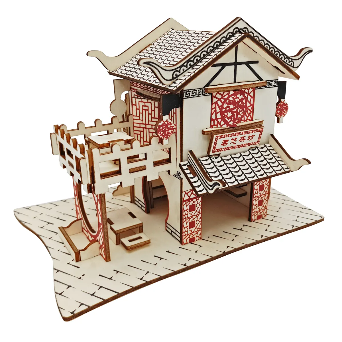 Holz modell Mini architektur für stilvolle holz puzzle mit EN71