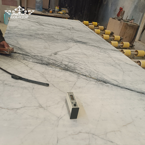 Goldtop Zermatt White <b>Marble</b> Waterproof Natural Stone Polished Slabs Countertops Vanity Top Floor Tiles Wall Panel Hotel Durable - Product Image 2