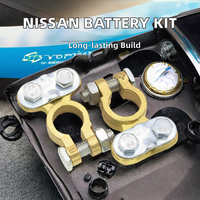 Conectores de Terminal de Batería de Aleación de Aluminio de 12V para Altima, Maxima, Rouge, Sentra, Murano, Terminales Positivo y Negativo Tigerwill