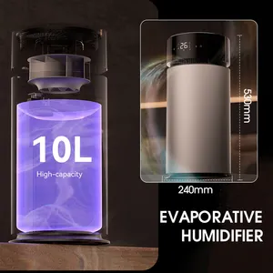 New 1000ml/h Smart Evaporative Humidifier 10L Big Capacity Humidificador