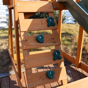 Juego de columpios de madera para jardín de 2 pisos, gimnasio de juegos al aire libre para niños, escalera de cuerda para escalar, columpios para niños en venta, set de juegos. - Product Image 4