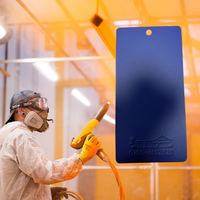 Revêtement en poudre époxy thermodurcissable à texture spéciale sable bleu foncé RAL, personnalisé OEM, pour application industrielle