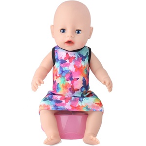 Poupée en peluche de 18 pouces, jupe imprimée papillon, modè<span class=keywords><strong>le</strong></span> de jouet à faire soi-même pour poupées Bew <span class=keywords><strong>Bron</strong></span> de 18 pouces, cadeau pour enfants - Product Image 2