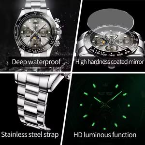 OLEVS 6654 Luxury Mens Watch <b>Chronograph</b> <b>Automatic</b> Mechanical Wristwatch Waterproof Luminous Luxury Watch for Man Date Sport - Product Image 6