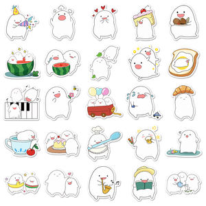 50 pezzi all'ingrosso della fabbrica bella vignetta impermeabile eco-friendly materiale PVC Blah adesivo per la decorazione dello zaino della macchina fotografica adesivo - Product Image 3