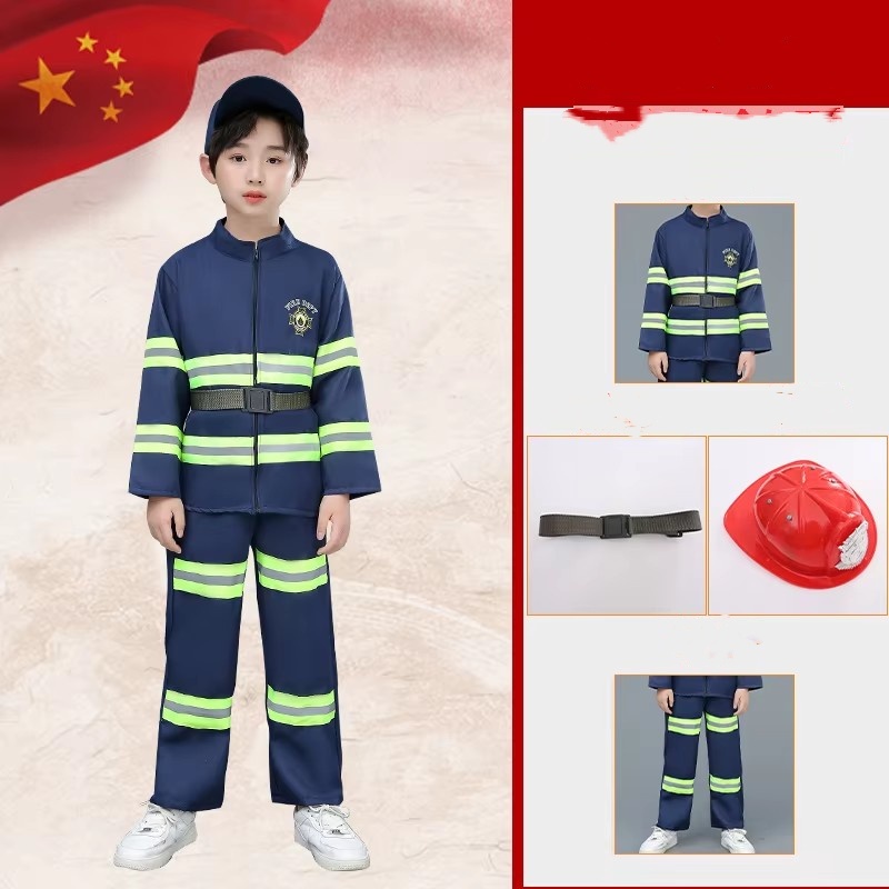 Azul (Sombrero+abrigo+pantalones+cinturón)