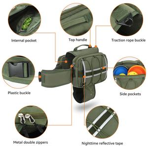 卸売OEM防水サービスドッグハーネス、ポーチ付きガーディアンケープバックパック、ナイロン製ポータブルカスタムサイズ、作業犬用 - Product Image 3