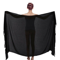 Venta al por mayor Mujeres Traje de baño Ropa de playa Cubrir Ups Traje de baño de playa Nadar Playa Batik Gasa Sarong Wrap con borla